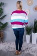 Autumn Weather Magena Multi Color Striped Knitted Sweater - T10412MG Sale