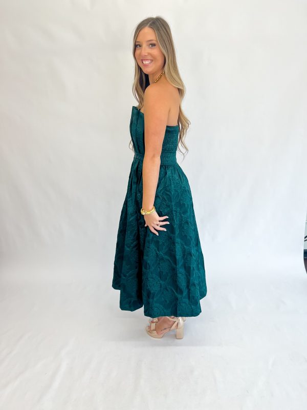 Gorgeous  Strapless Dress - Green Fashion