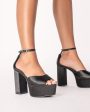 BILLINI - ROMARA HEEL BLACK SATIN Hot on Sale