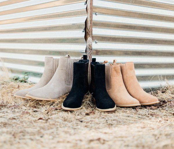 Leonor Suede Ankle Boot in Taupe on Sale