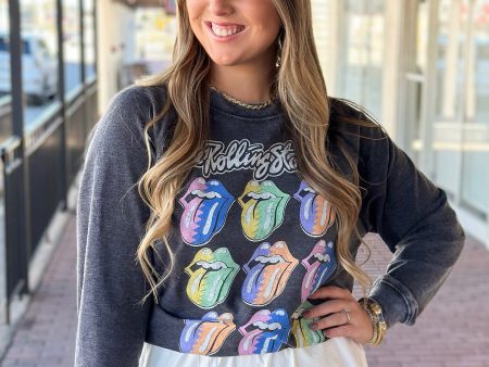 The Rolling Stones Steel Wheels Sweatshirt Hot on Sale