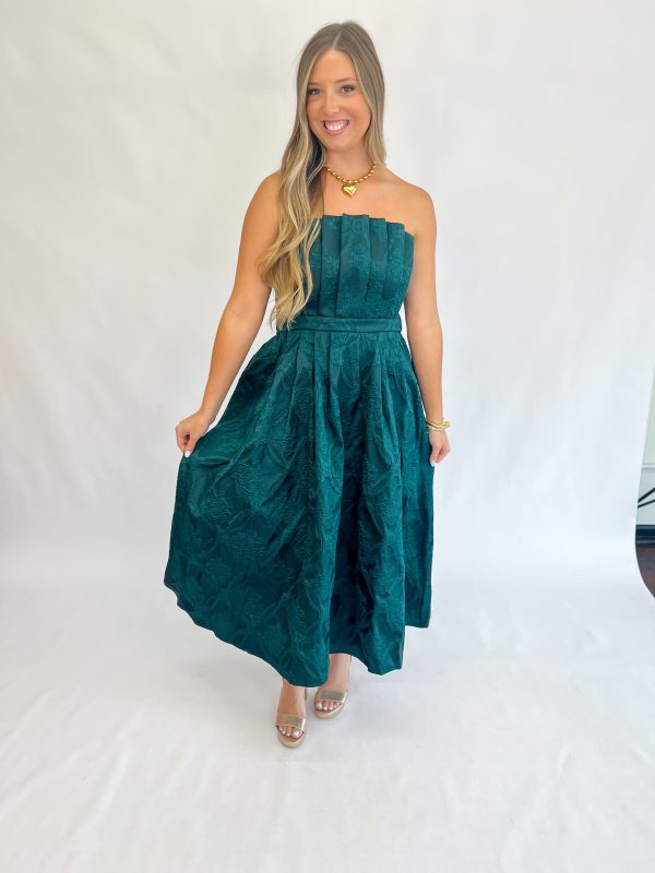 Gorgeous  Strapless Dress - Green Fashion