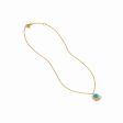 [Julie Vos] Cabochon Solitaire Necklace-Gold-London Blue For Sale