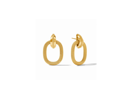 [Julie Vos] Cheval Doorknocker Earring-Gold For Sale