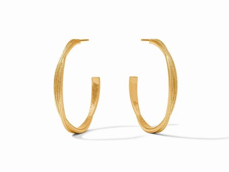 [Julie Vos] Cheval Twist Hoop-Gold-Medium Supply