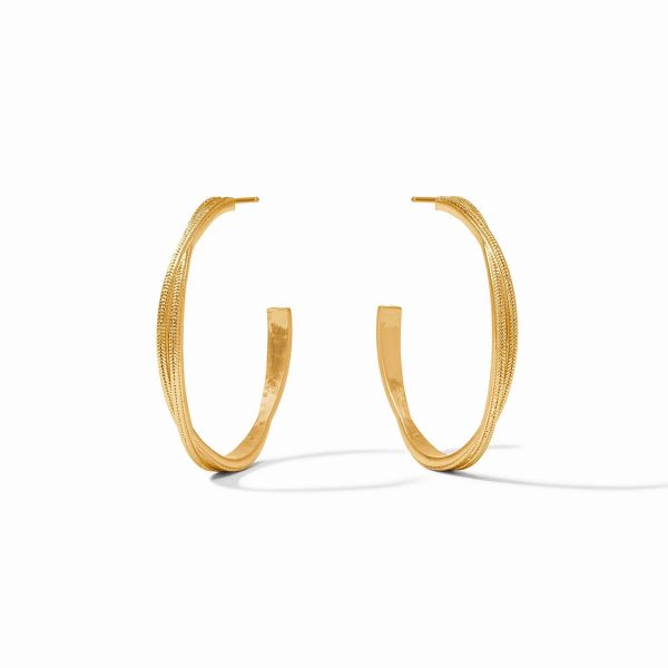 [Julie Vos] Cheval Twist Hoop-Gold-Medium Supply