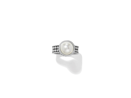 Pebble Dot Pearl Wide Band Ring-7 Hot on Sale