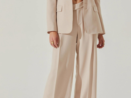 ASTR THE LABEL - RUBINA CRISS-CROSS WAIST WIDE LEG PANTS Sale