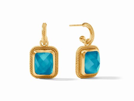 [Julie Vos] Cheval Hoop And Charm Earring-London Blue Online Sale