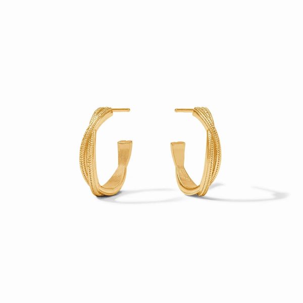 [Julie Vos] Cheval Twist Hoop-Gold-Large For Discount