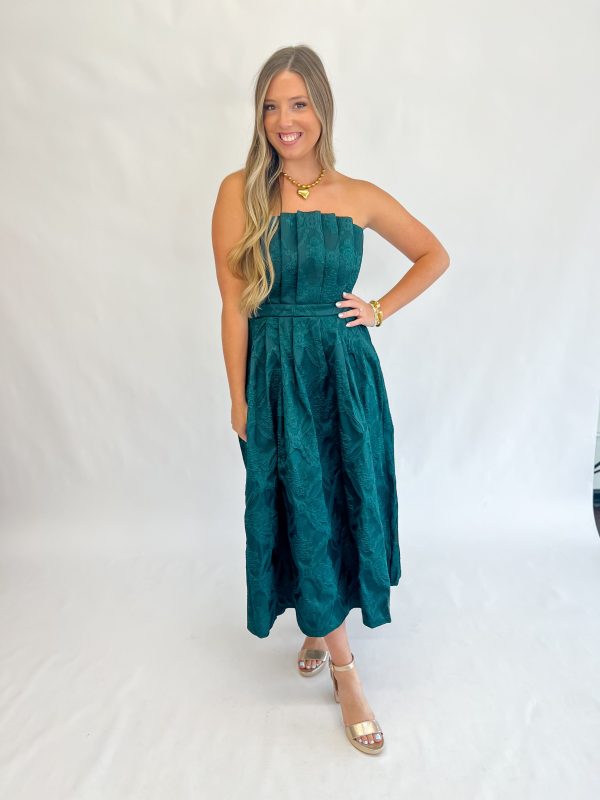 Gorgeous  Strapless Dress - Green Fashion