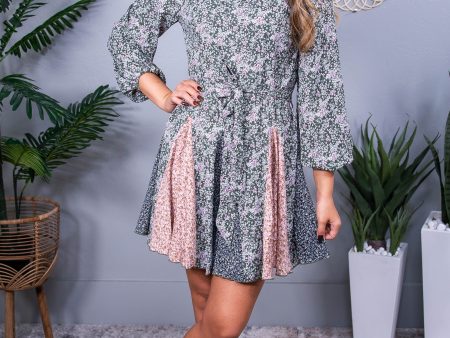 Forever After Olive Lavender Floral Dress - D5539OL For Cheap