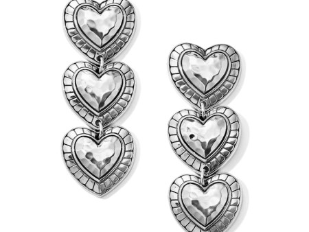 [Brighton] Big Sky Heart Post Drop Earrings-Silver Online Sale