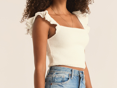 Z SUPPLY - HERA GAUZE TOP OFF WHITE Online now