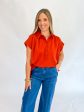 Cinnamon Collared Button Up Top For Cheap