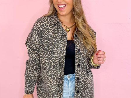 Chic Spots Leopard Shacket Cheap