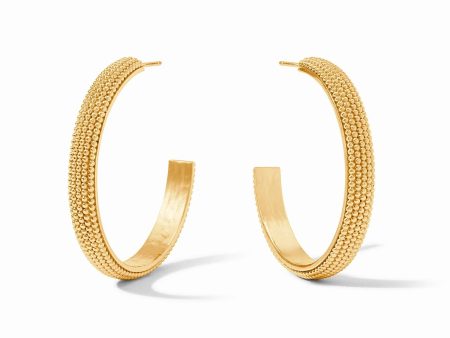 [Julie Vos] Beaded Eternity Hoop-Gold-Medium Cheap