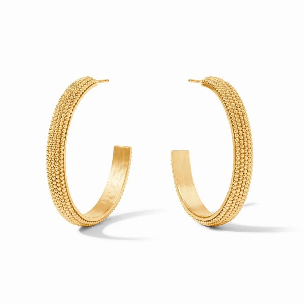 [Julie Vos] Beaded Eternity Hoop-Gold-Medium Cheap