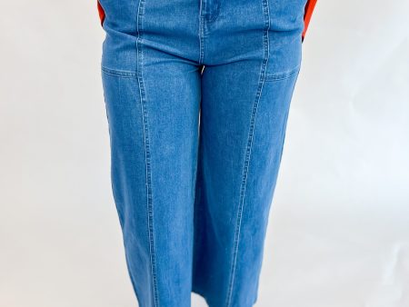 Ember Glow High Waisted Wide Leg Jeans Online Hot Sale