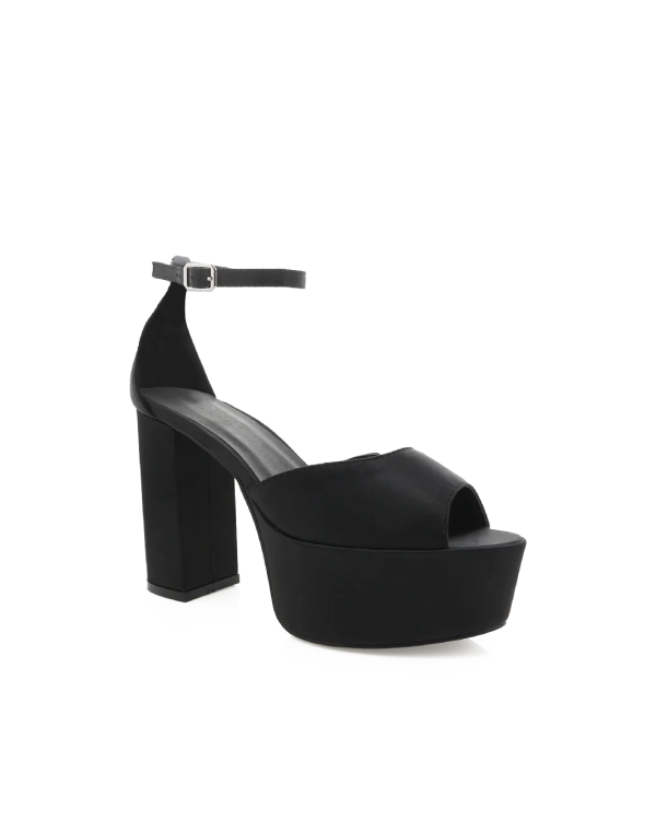 BILLINI - ROMARA HEEL BLACK SATIN Hot on Sale