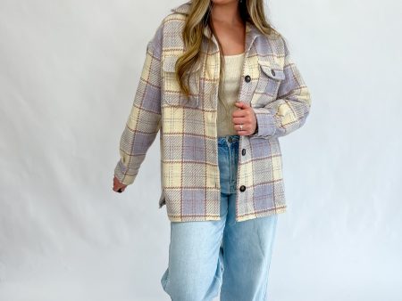 River Plaid Shacket-Misty Lilac Discount