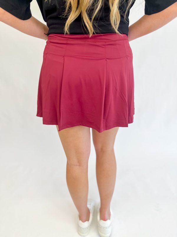 [Jess Lea] Well Played Tennis Skort-Maroon For Cheap