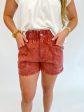 Monica High Waisted Shorts-Brick For Cheap