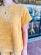 Chenille Short Sleeve Top-Gold Online now