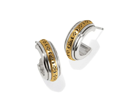 [Brighton] Mosaic Two Tone Mini Hoop Post Earrings Online Hot Sale