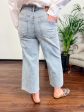 [Judy Blue] Flattering Tummy Control Crop Wide Denim Online Sale