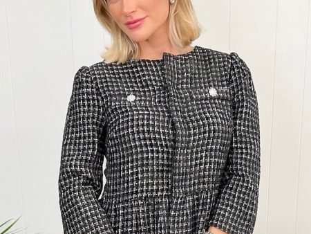 Style Hub Tweed Peplum Jacket For Discount