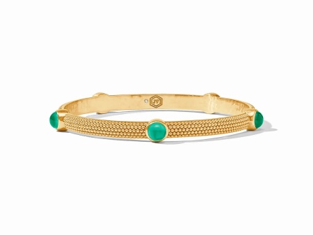 [Julie Vos] Cabochon Bangle-Iridescent Emerald Green Online