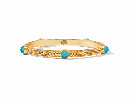 [Julie Vos] Cabochon Bangle-Iridescent London Blue Hot on Sale