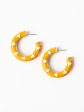 Justine Earrings Medium - Orange White Online