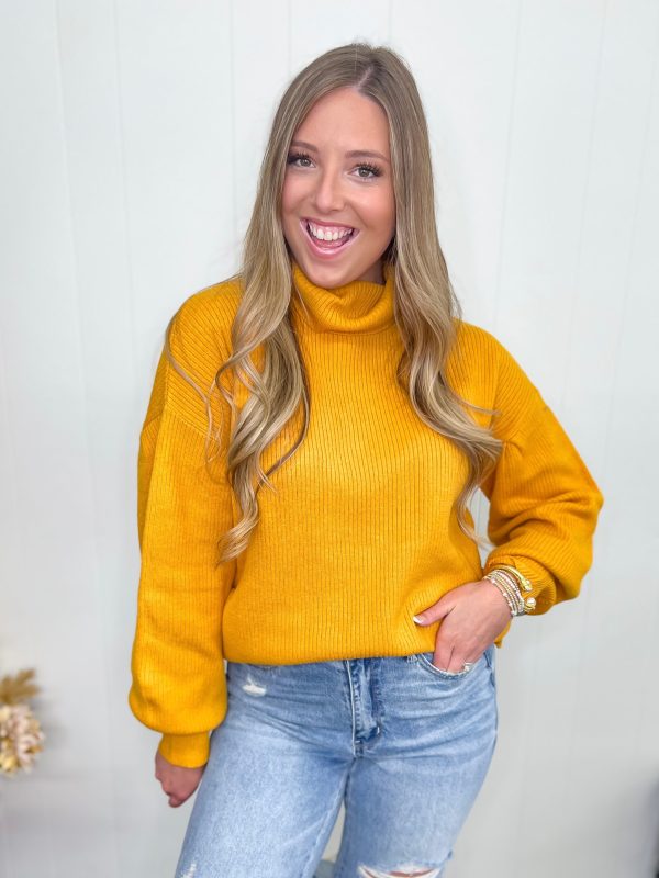 [Mud Pie] Roxie Turtleneck-Mustard Online now