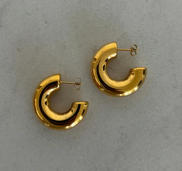 Chunky Smooth Hoops-Gold Discount