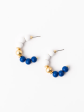 Janette Earrings Small - Blue White For Sale