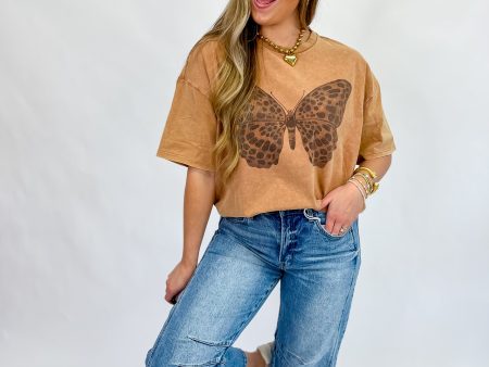 Fluttering Butterfly Tee-Chai Latte For Cheap