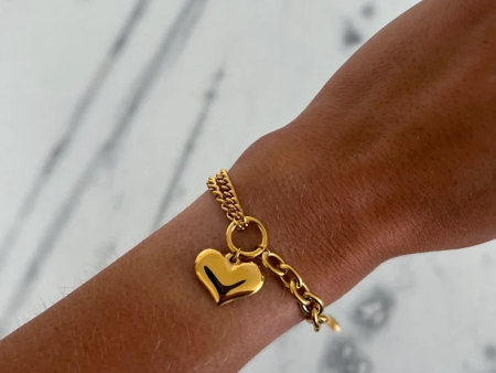 Beating Heart Bracelet-Gold For Discount