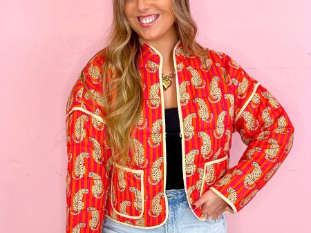 Cheetah Chic Quilted Jacket on Sale