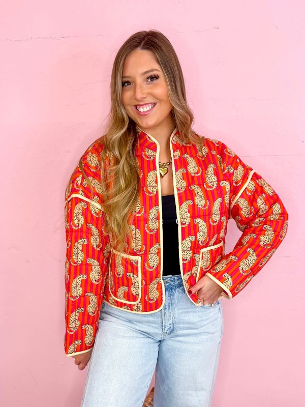 Cheetah Chic Quilted Jacket on Sale