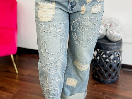 Free Bird Peace Jeans Cheap